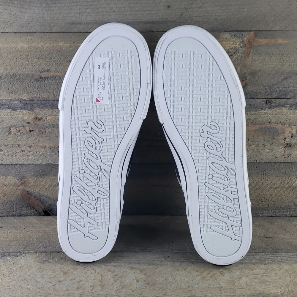 Tommy Hilfiger Women's Plaid Flannel Slip On Sneakers Embroidered Logo NEW